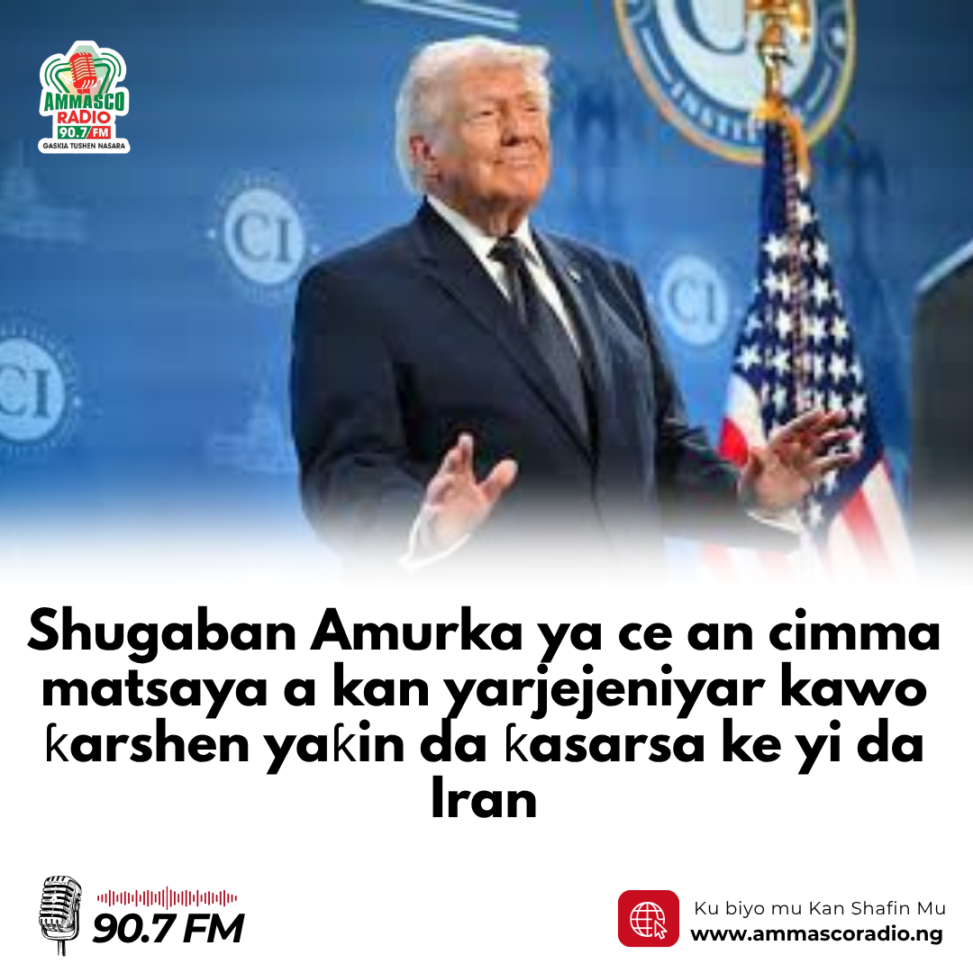 an cimma yarjejeniyar kawo karshen yakin Iran cewar shugaban Amurka